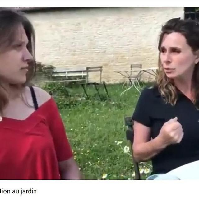 Apres les e.Days avec Myriam Keyzer Conversation au jardin par Lydie.