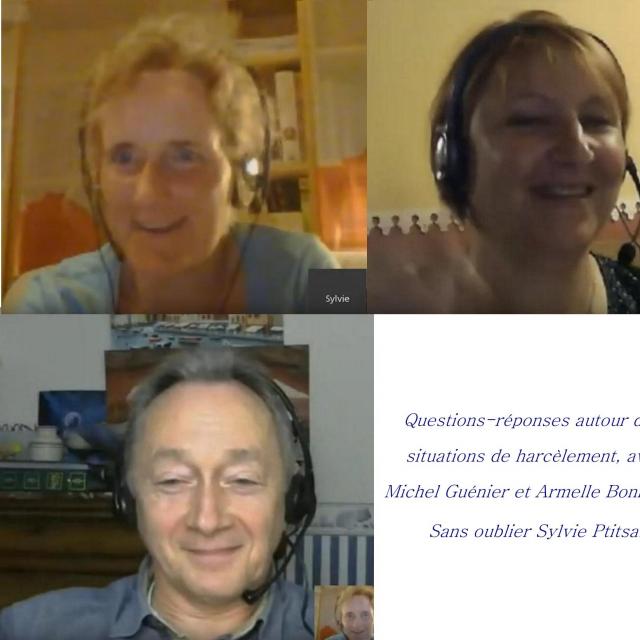 Questions-réponses autour des situations de harcèlement, avec Michel Guénier et Armelle Bonhommet